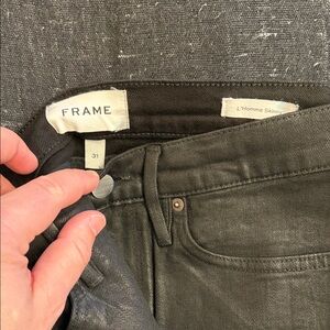 Frame L'Homme Coated Skinny Jeans
